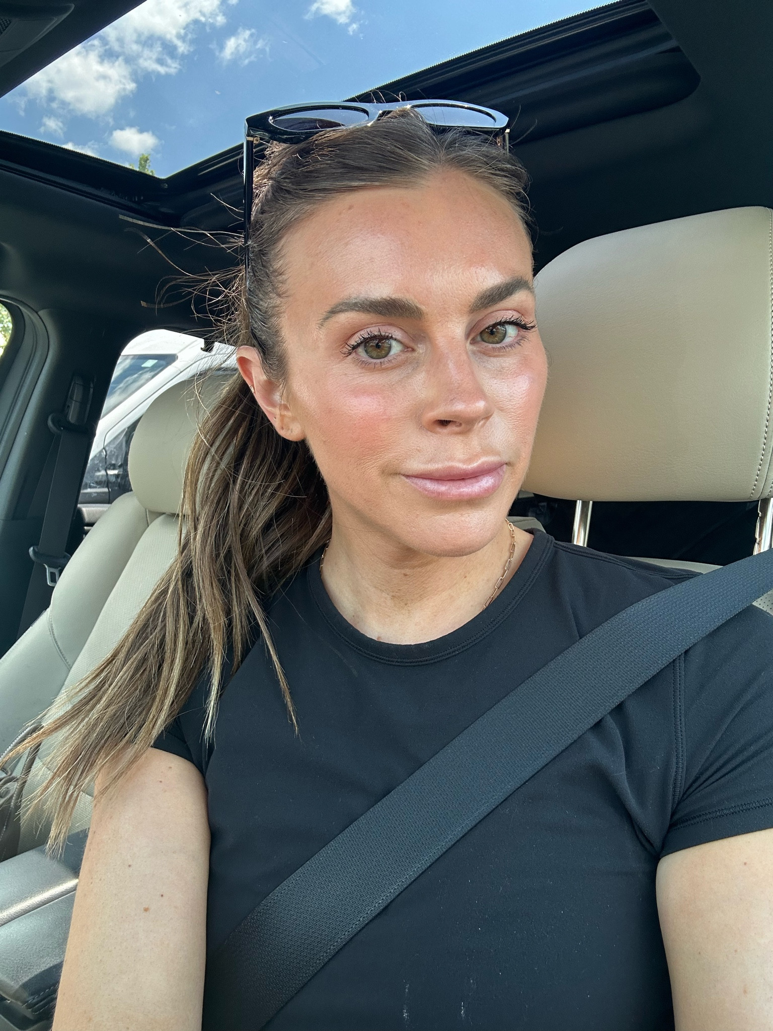 Products for glowy look -  elf halo glow as base and then mix elastin hydratint pro mineral spf & drunk elephant d-bronzi drops, and elf liquid blush in shade coral crush

#LTKBeauty #LTKFindsUnder50