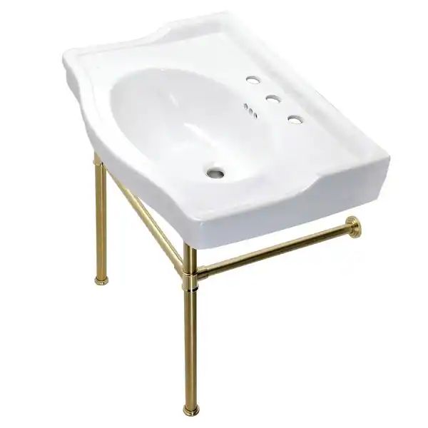 Kingston Brass VPB3308ST Victorian 30" Console Sink - Brushed Brass | Bed Bath & Beyond