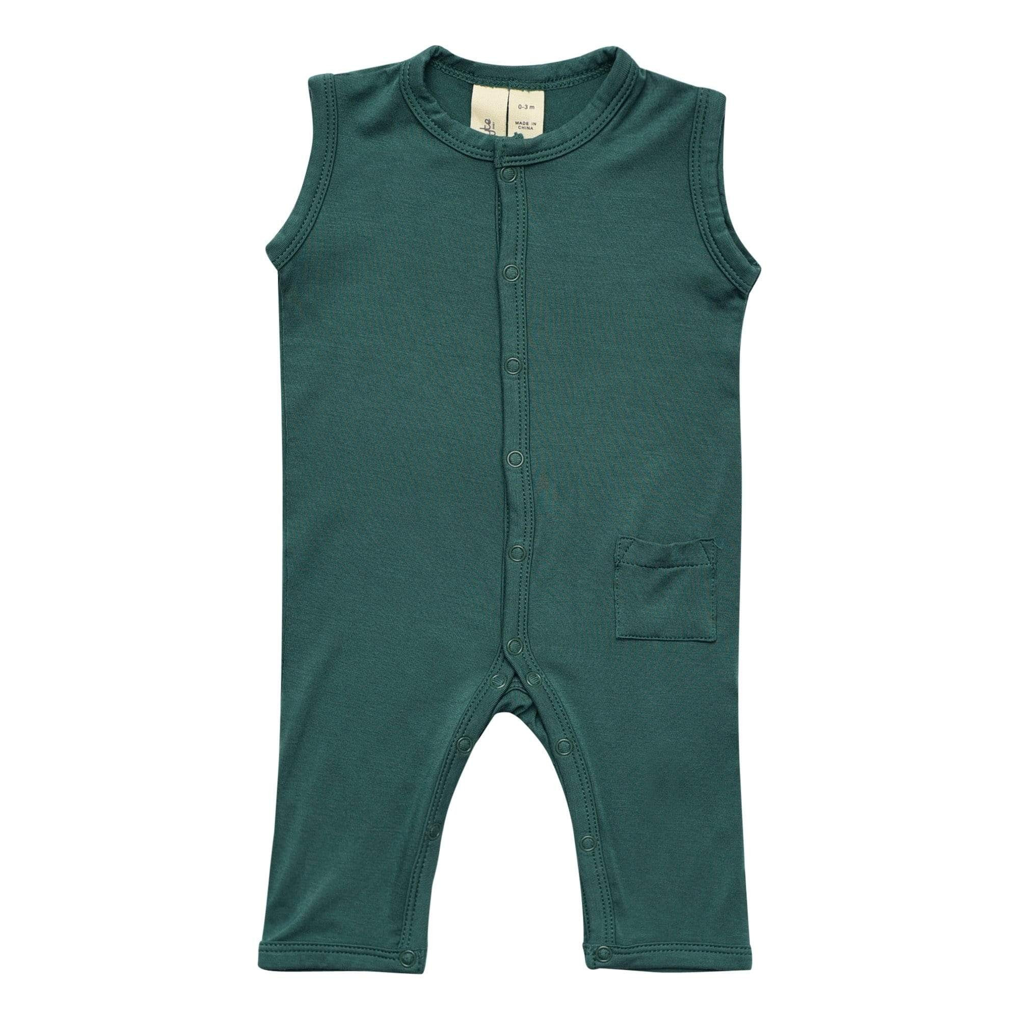 Sleeveless Romper in Emerald | Kyte BABY