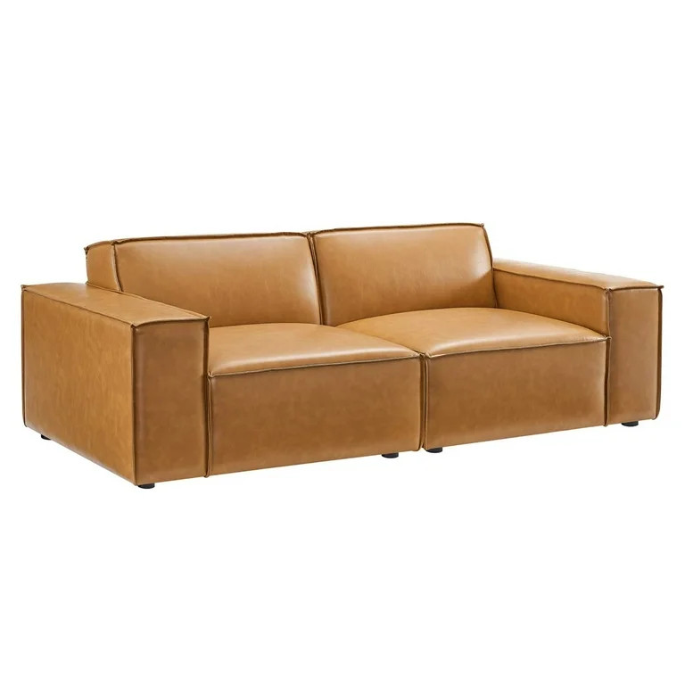 Ergode Restore Vegan Leather Loveseat - Tan | Walmart (US)