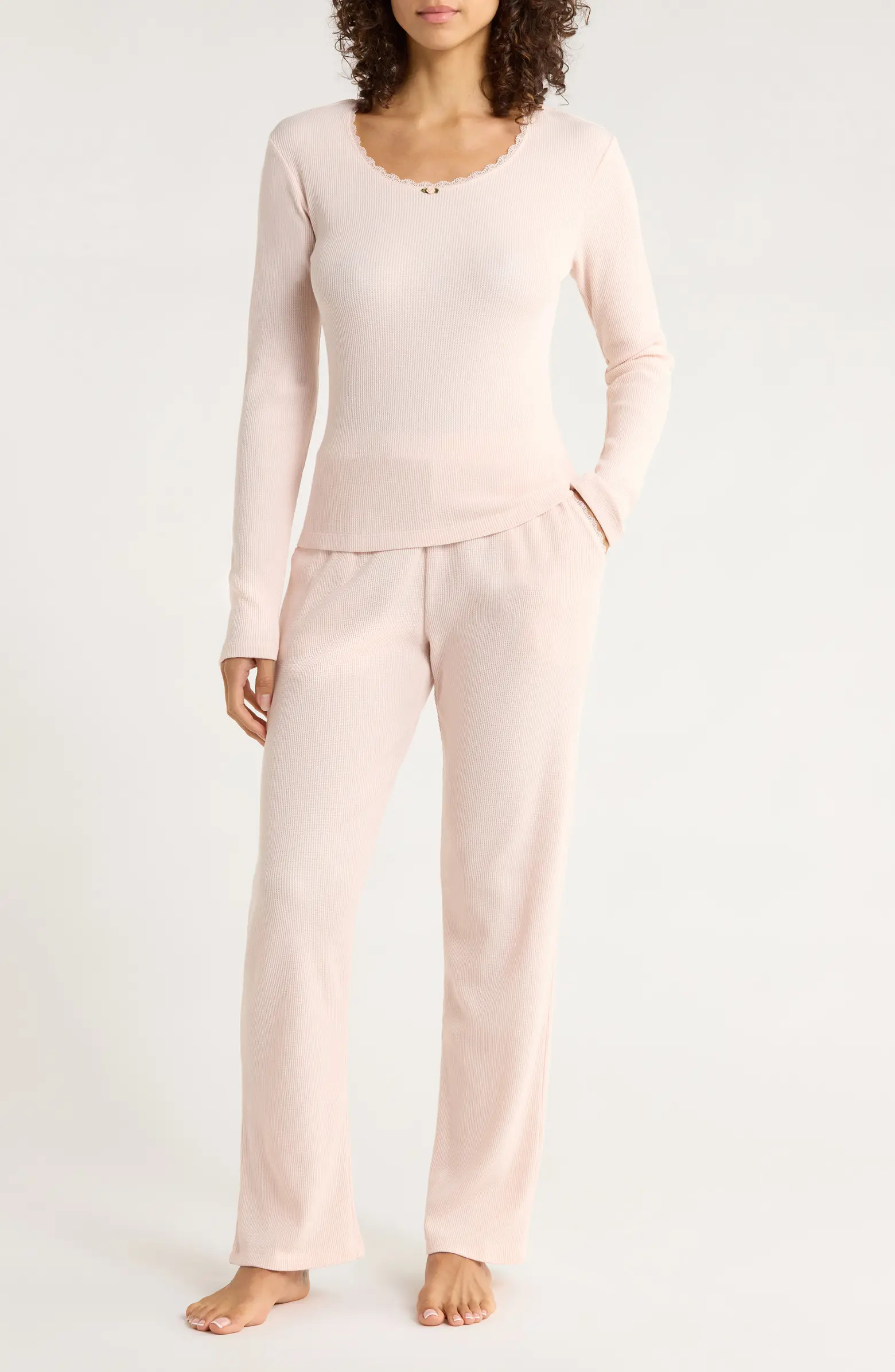 Papinelle Claire Waffle Knit Pajamas | Nordstrom | Nordstrom