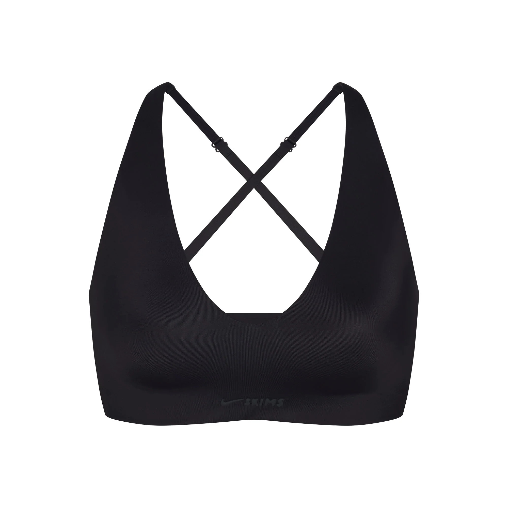 NikeSKIMS SHINE V-NECK BRA | OBSIDIAN | SKIMS | SKIMS (US)