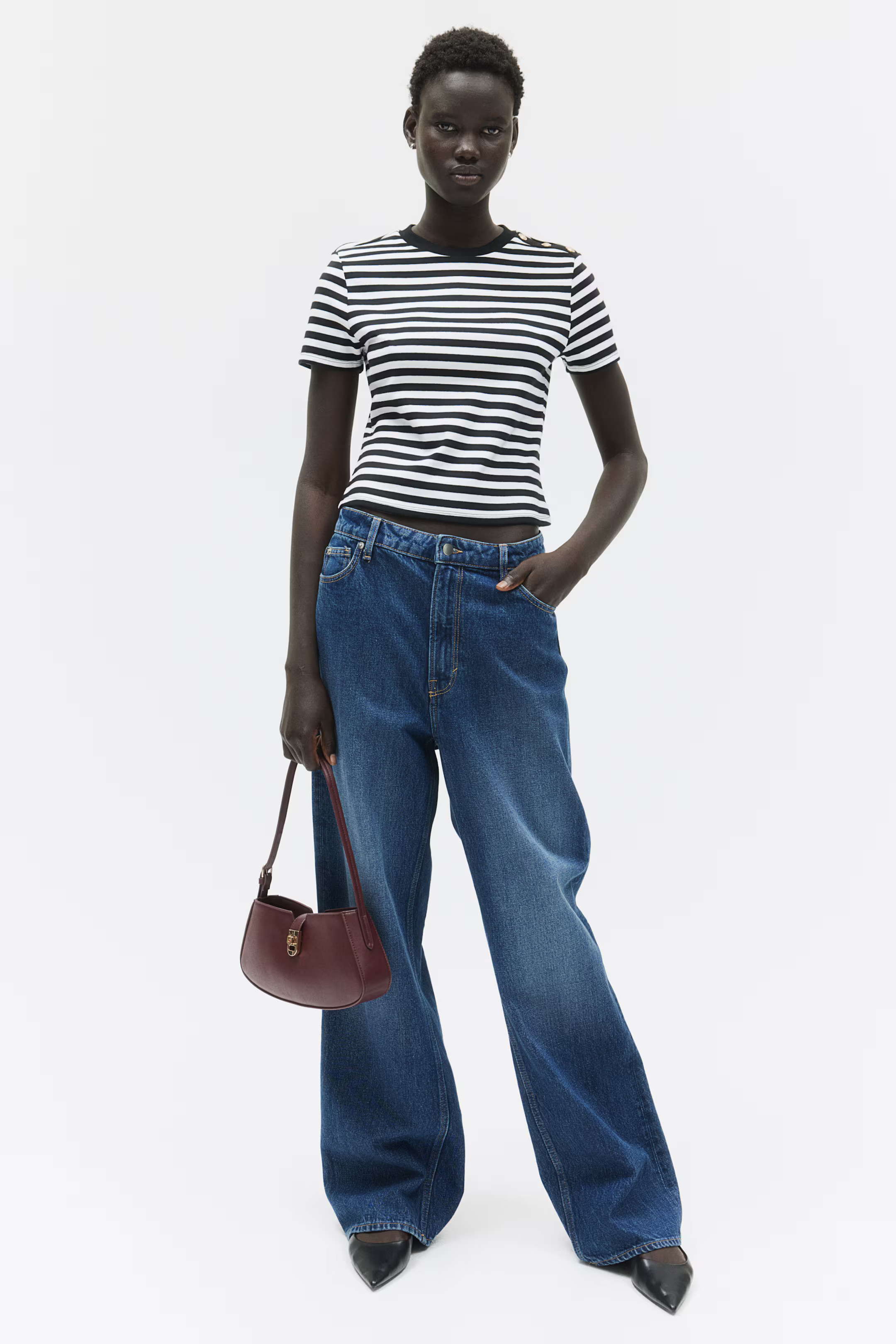 T-shirt met knopen | H&M (DE, AT, CH, NL, FI)