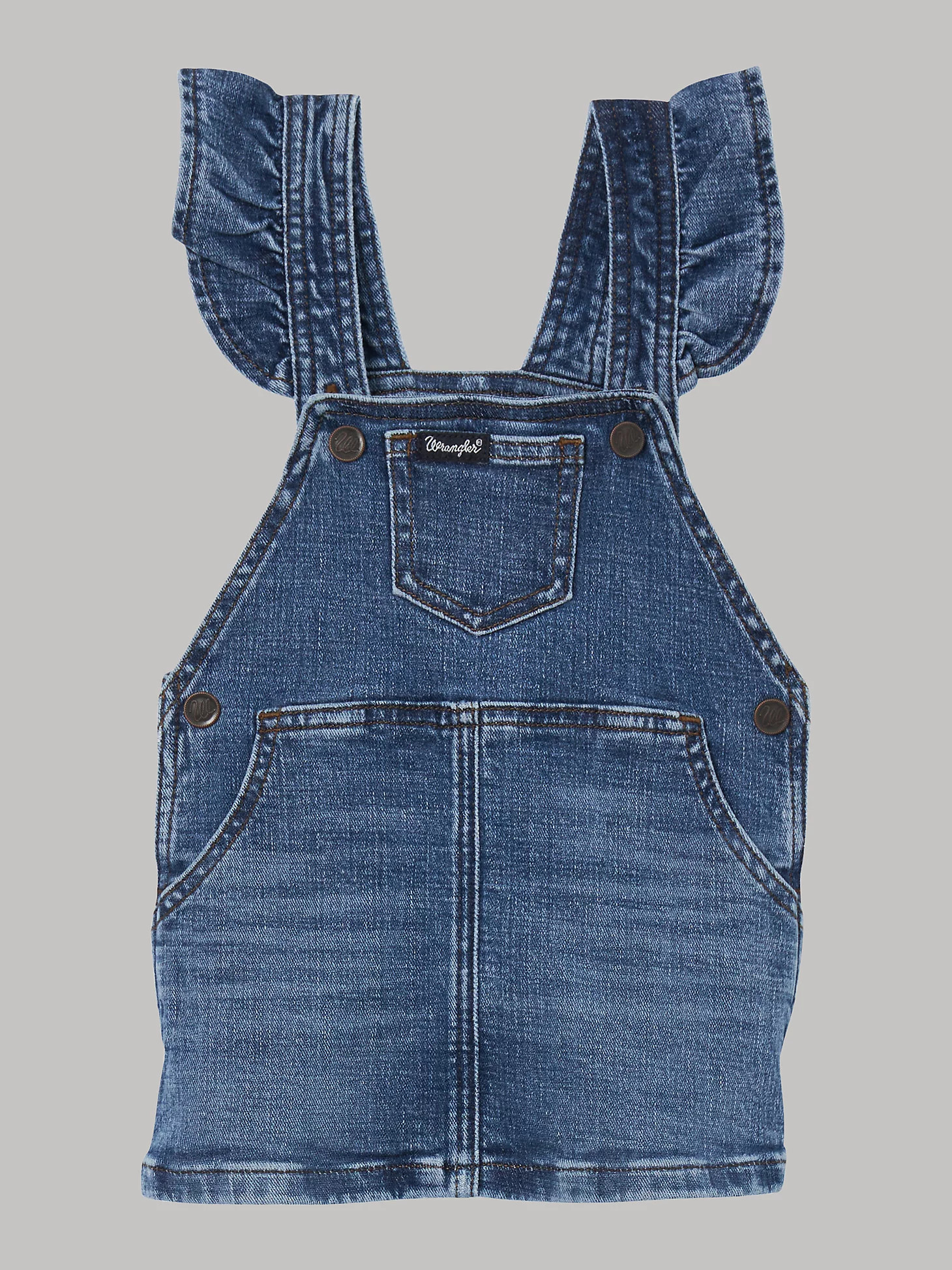 Little Girl's Ruffle Sleeve Denim Skirtall in Phoebe | Wrangler