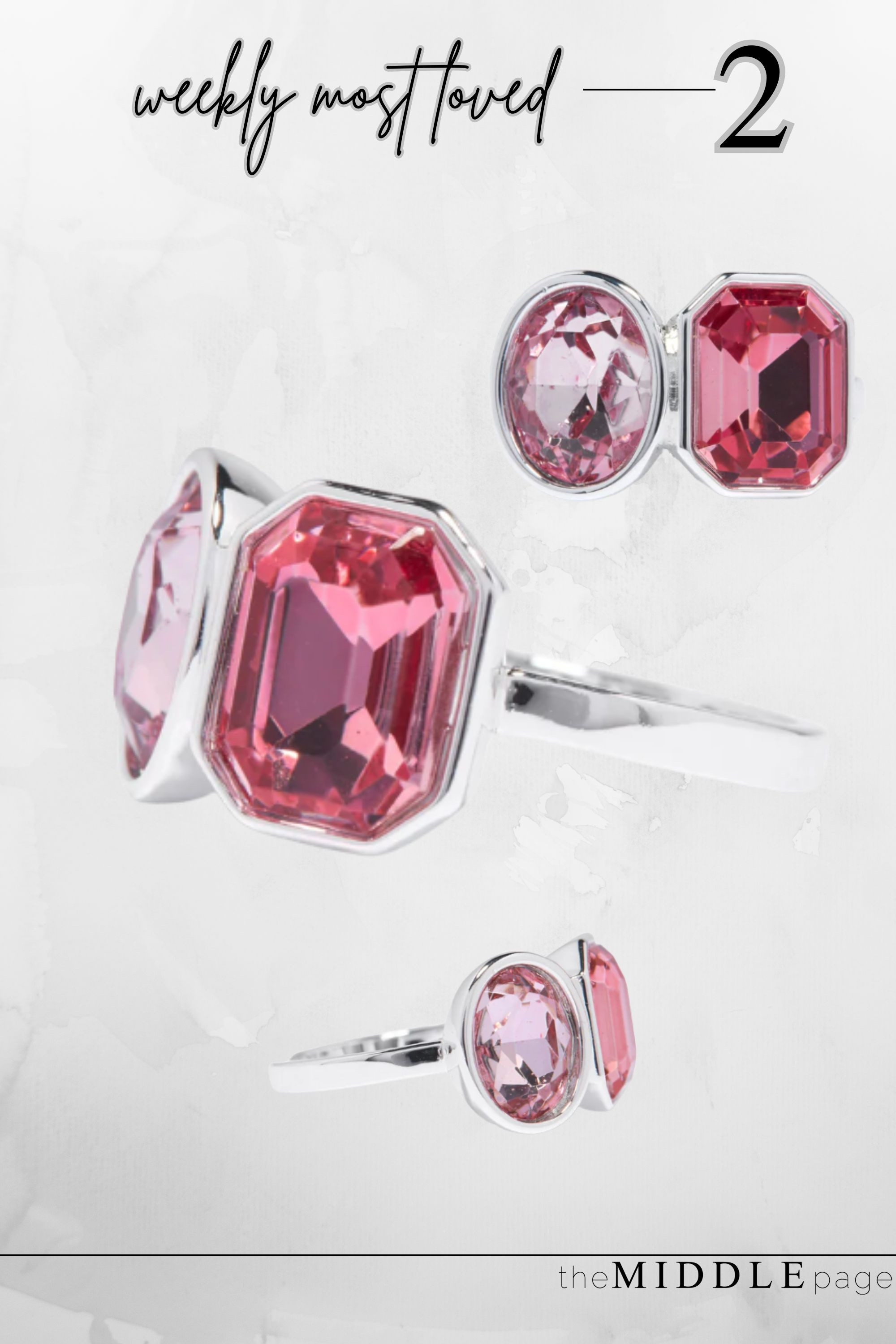 This delicate silver and pink ring adds just the right touch of sparkle and also makes a thoughtful Hostess Gift. 

 #LTKHoliday #LTKSeasonal #LTKFindsUnder100