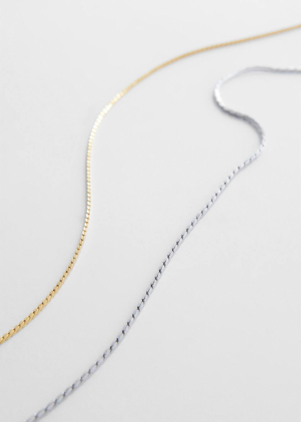 Pack of 2 chain necklaces 18k -  Women | Mango USA | MANGO (US)