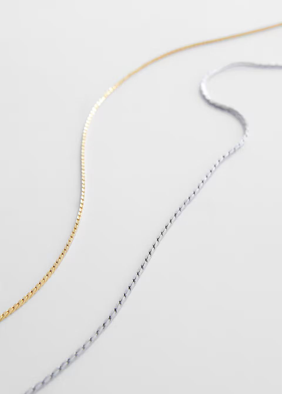 Pack of 2 chain necklaces 18k -  Women | Mango USA | MANGO (US)