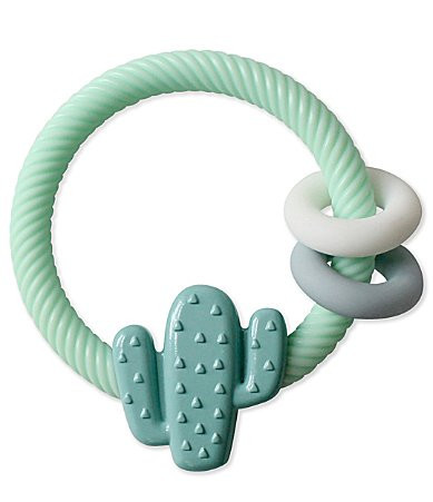 Itzy Ritzy Rattle Teether Rings - Cactus - Green | Dillard's