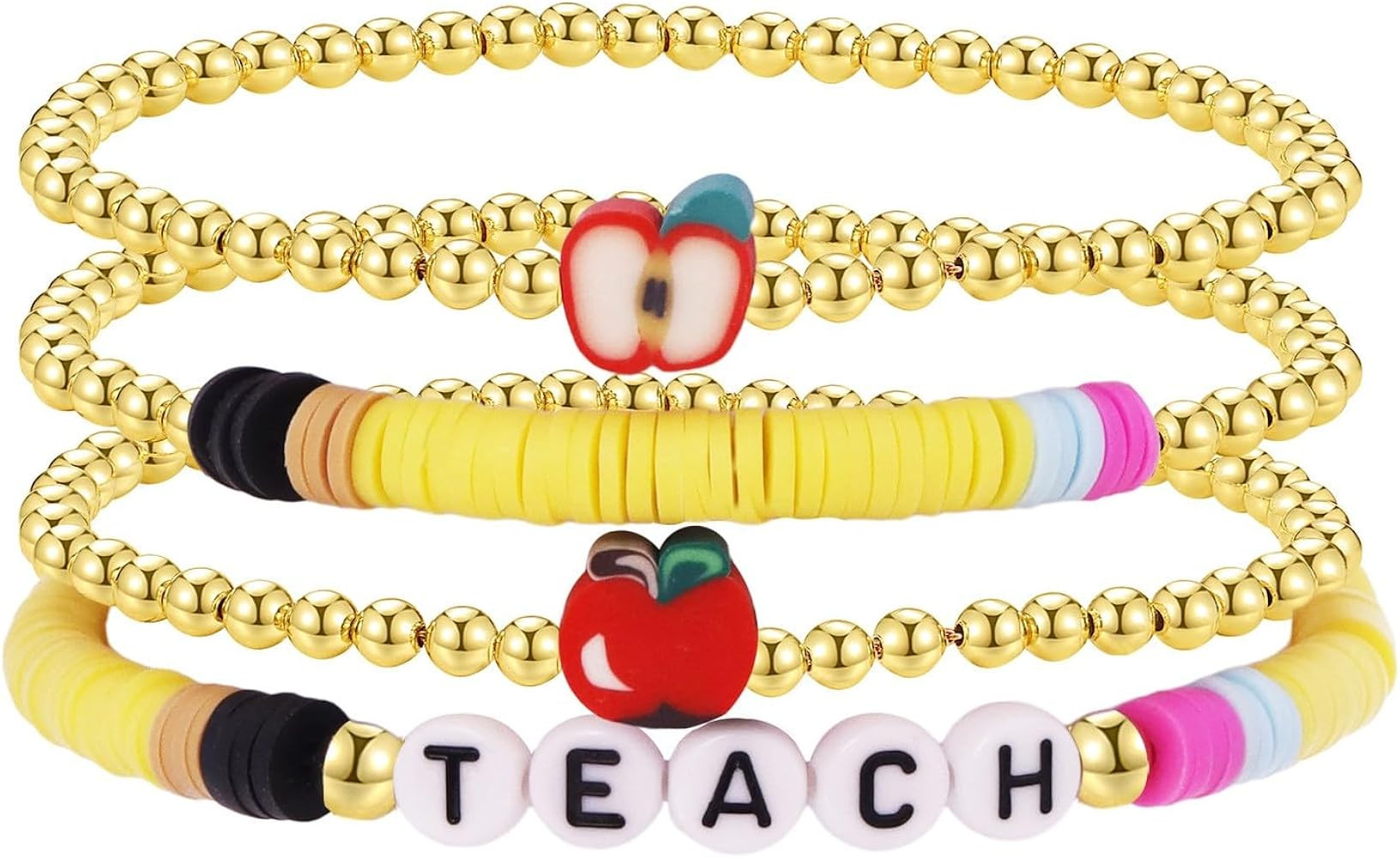 Handmade Beaded Teacher Bracelet Love Teach Inspire Stretch Letter Wristlets Appreciation Gifts B... | Amazon (US)