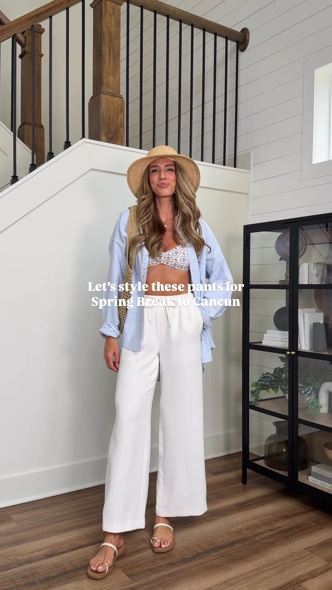 Wearing my usual medium in suit
Medium in button up (runs oversized) 
my usual medium in pants. They are supposed to be full length and mid/low rise but since I’m tall I wore them high rise as a cropped length. I actually love this more. They DO NOT wrinkle easily. I have yet to steam them since I purchased them and they are not see through! Linked a similar top from Amazon. 



Spring outfit | European outfit | Europe outfit ideas | wide leg pants | Aritzia | Abercrombie | tall girl friendly | vacation outfit | swimwear | coastal grandma | dolce vita | resort wear | Dippin daisies | lack of color | beach hat

#LTKWatchNow #LTKSeasonal #LTKTravel