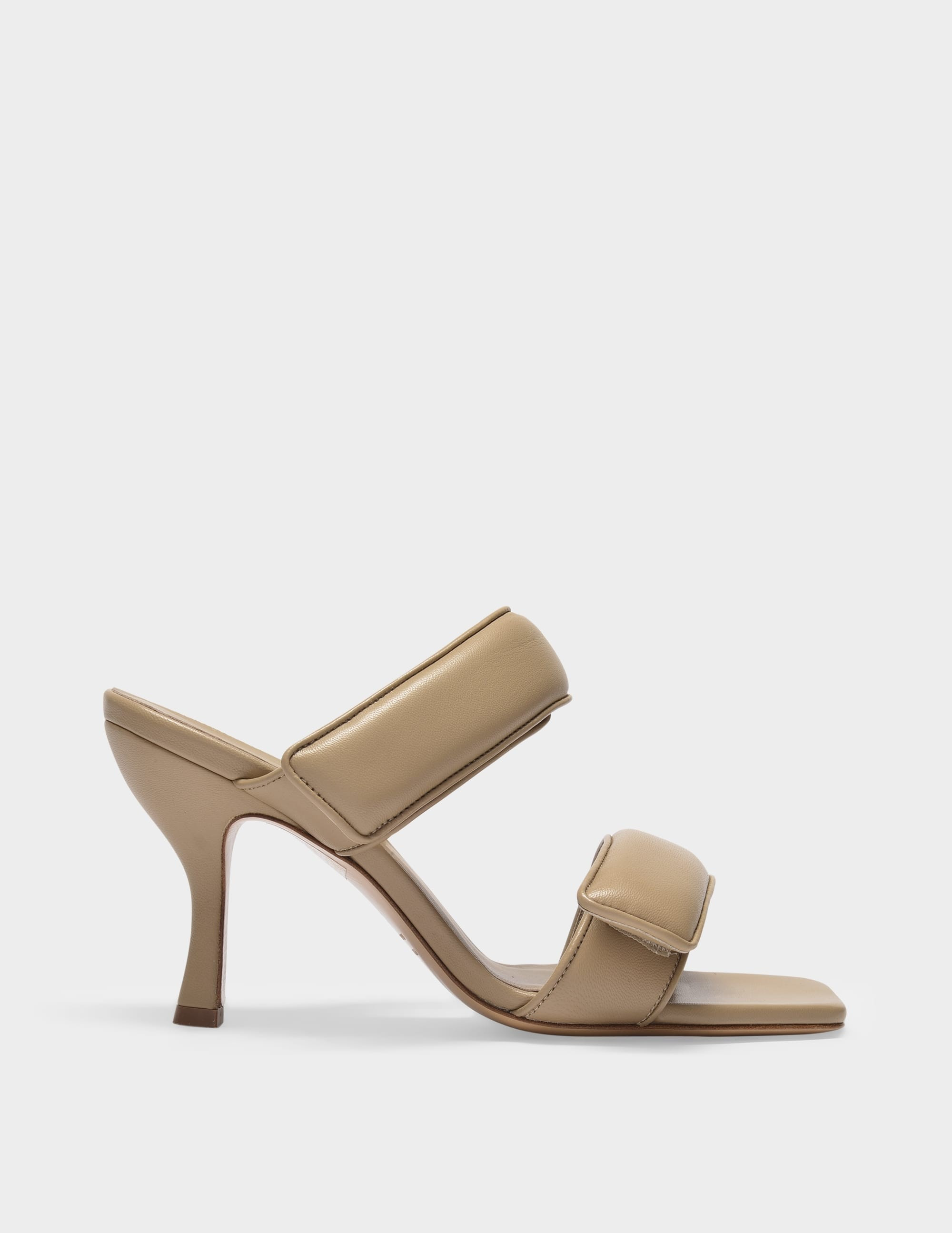 80 Mm Two Straps Sandals in Nude Brown Leather | Monnier Frères (US & CA)