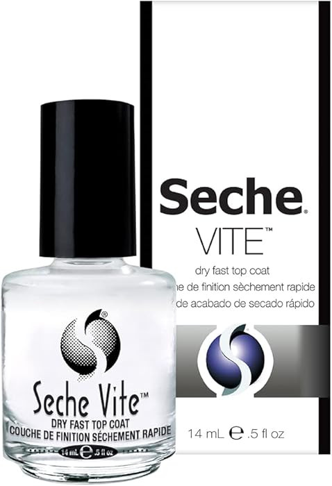 Seche Vite Dry Fast Top Coat Nail Polish - Quick Dry, Long Lasting, Clear Nail Polish, Made in th... | Amazon (US)
