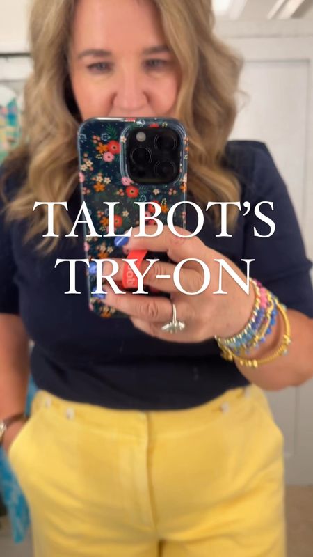 TALBOTS SALE TRY-ON BOGO 50% off

yellow jeans super cute! Size 12
Navy tee size large
Linen hoodie size large
Madras dress plaid blazer size XL petite
Linen striped top size XL reg
French terry Johnny collar tee is a sweatshirt material size L
French terry skirt so cute love the hi low hem size large 
Blue linen dress size 14
Green linen dress size 14 petite 



Talbots sale summer outfits summer vacation outfits summer dress 