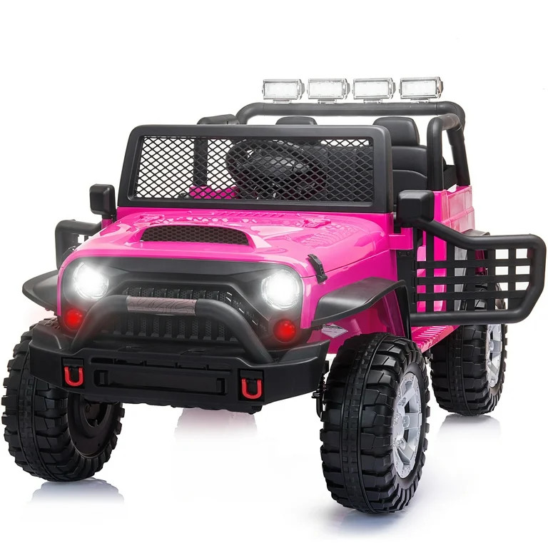 2 Seater Kids Ride on Truck with Remote Control, Music, 12V Children Electric Jeep Car | Walmart (US)