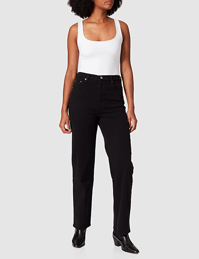 Levi's Ribcage Straight Ankle Women's Jeans, 100% Cotton, High Rise with Button Fly | Amazon (UK)