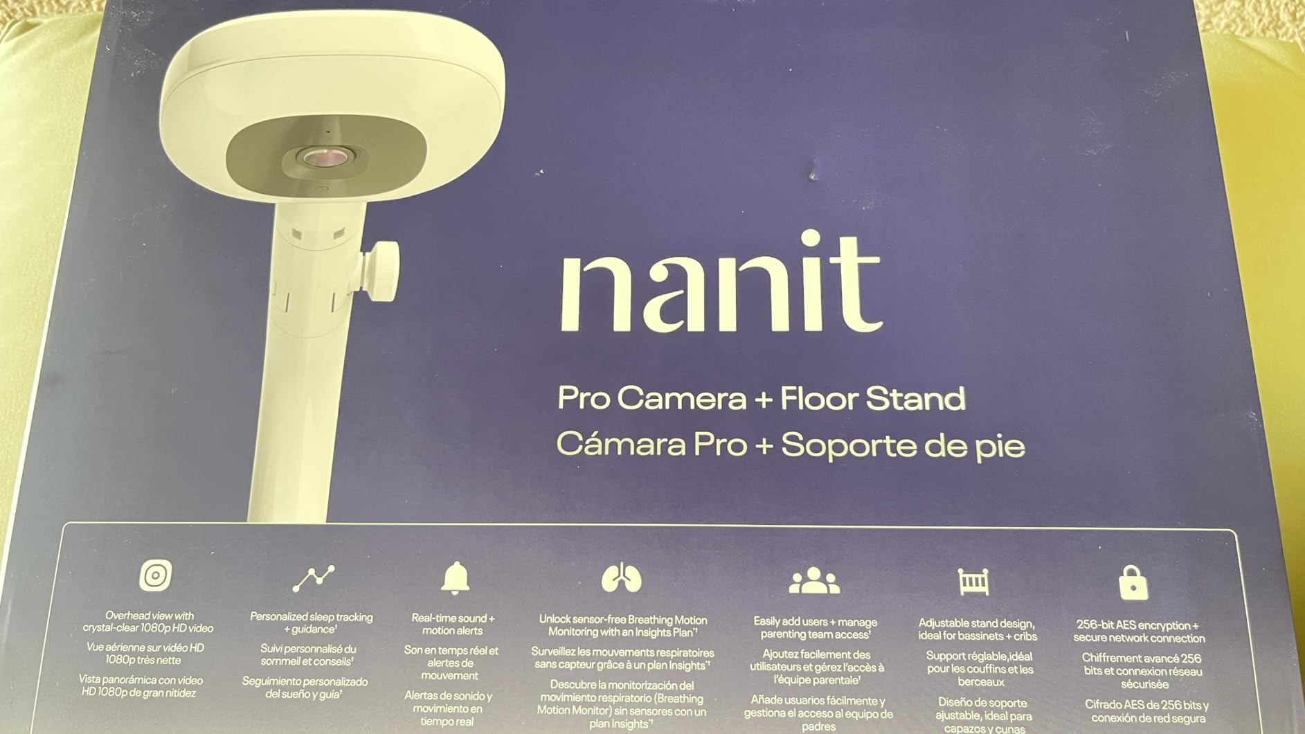 Nanit Pro Smart Baby Monitor & Floor Stand with Breathing Band, New Version - 1080p Wi-Fi Video &... | Amazon (US)