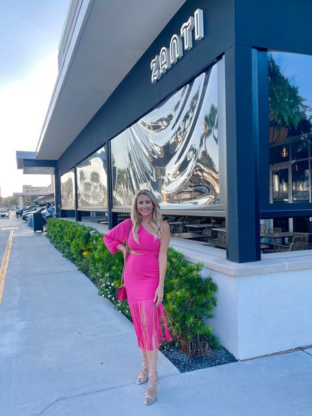 Pretty in pink! I’m loving this fringe dress I wore to dinner the other night. Use my code Littlemeandfree to save 20% off  

#LTKSale #LTKunder50 #LTKunder100