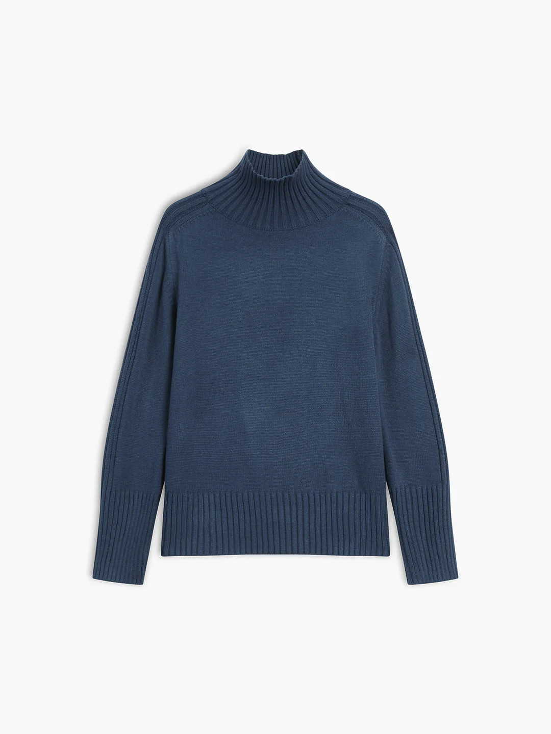 Solid High Neck Knit Sweater | Commense