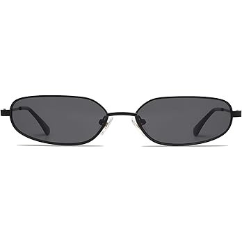 Small Oval Sunglasses For Women Men Retro Rectangle Metal Sun Glasses AP3685 | Amazon (US)