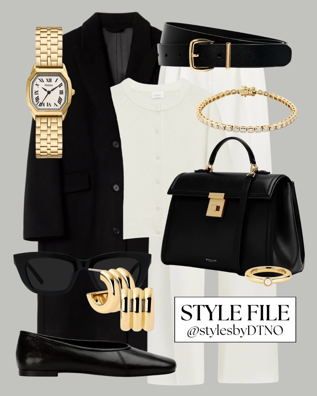 Styling a black & Other Stories tailored coat with a light birch Aritzia wool cardigan, ivory Favorite Daughter straight leg pants, Tony Bianco square toe flats, and a DeMellier midi Paris top handle bag (affordable alternatives are listed below)

Tags: Spring Outfit, Capsule Wardrobe 2026, Minimalist Fashion, OOTD, Elevated Casual, Outfit Ideas, Neutral Fashion, Look For Less, Quiet Luxury Style, Wardrobe Essentials, High Street Fashion, Effortless Style, Workwear Outfit,

#LTKSeasonal #LTKSaleAlert #LTKootd