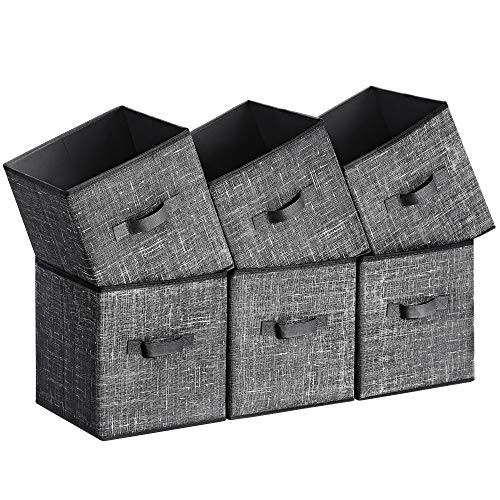 SONGMICS Storage Cubes, 11-Inch Non-Woven Fabric Bins with Double Handles, Set of 6, Closet Organ... | Amazon (US)