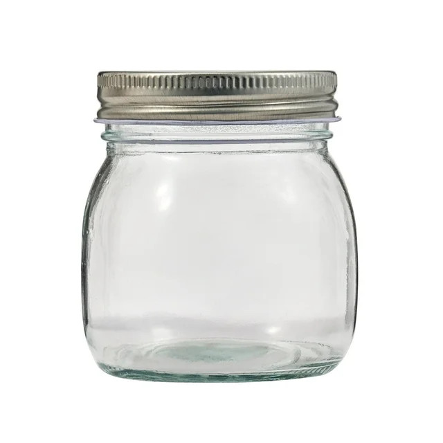 Plaid Surfaces Glass Mason Jar with Lid, 8 oz Customizable Jar for DIY Arts and Crafts | Walmart (US)