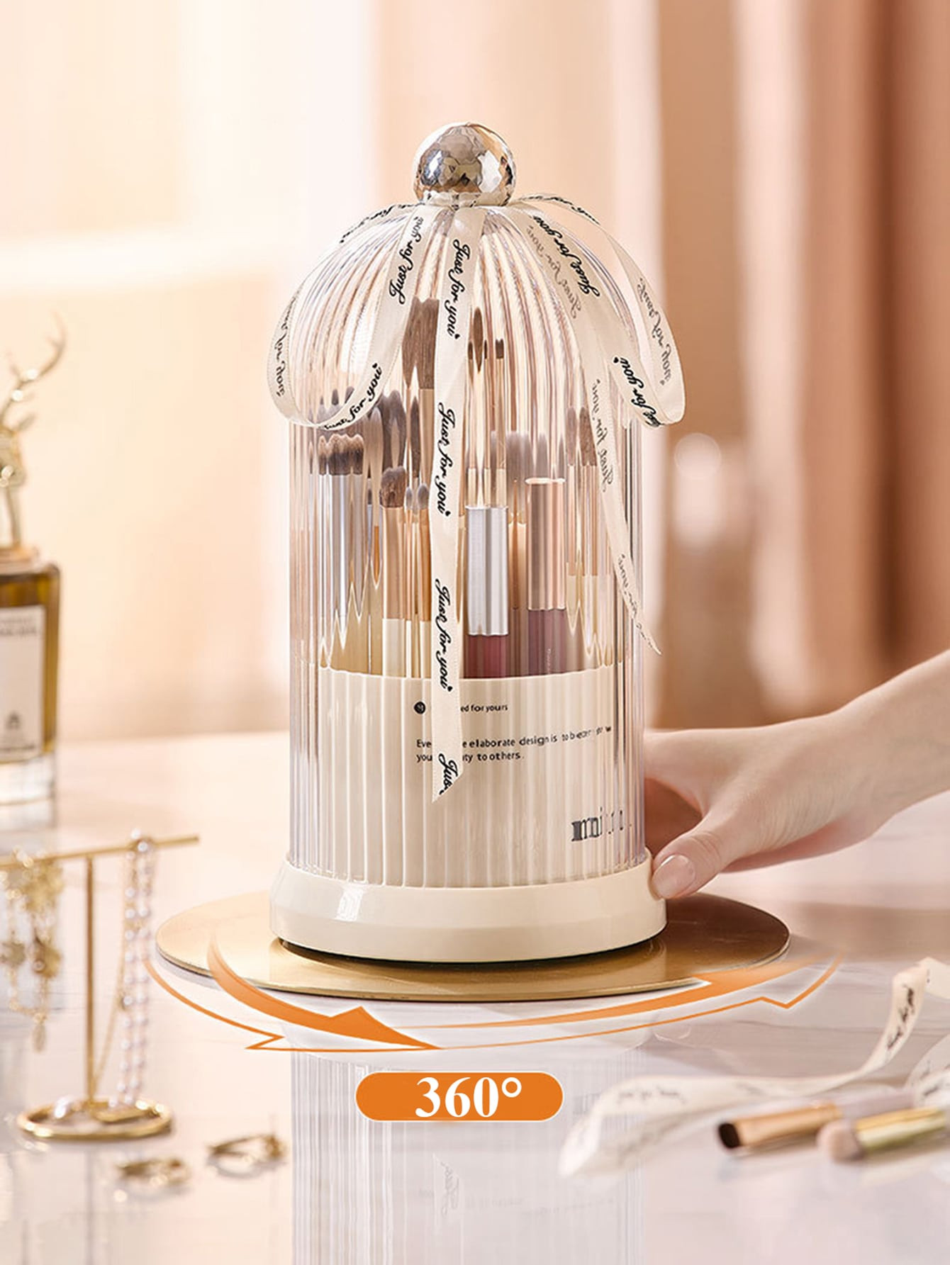 Um 360 Grad drehbare Kosmetik Aufbewahrungsbox, 1 Stück durchsichtiger Make-up Organizer, wasser... | SHEIN