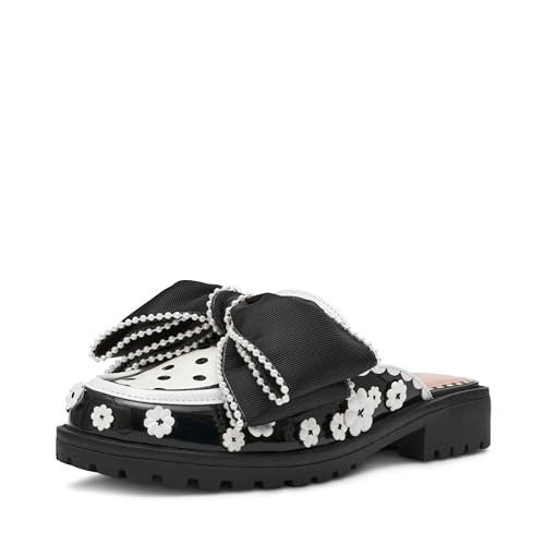 Betsey Johnson Women's Gladdys Loafer Mule, Black White Flower, 7.5 | Amazon (US)