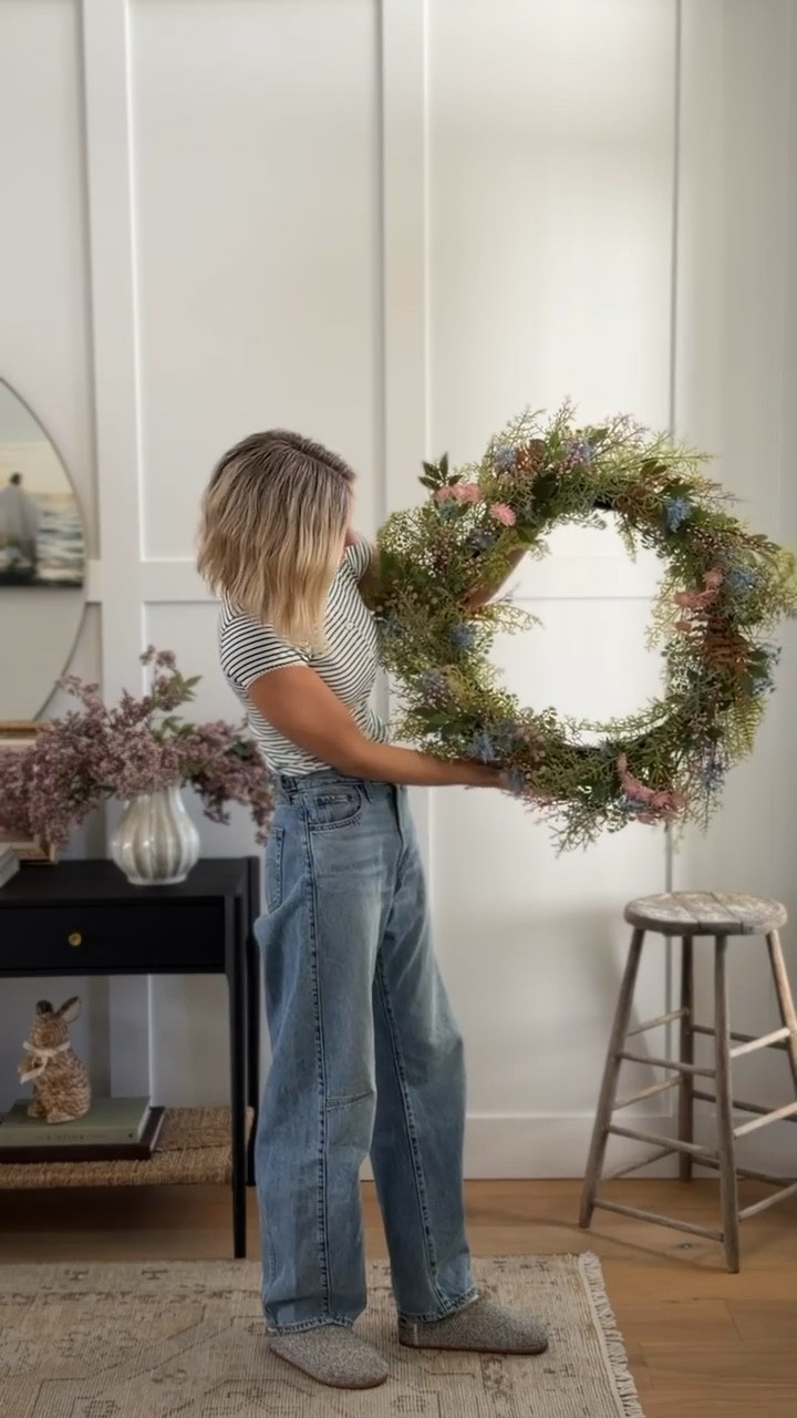 I’m loving this new addition! This wreath has the prettiest texture and pops of color for the spring season. 

#LTKHome