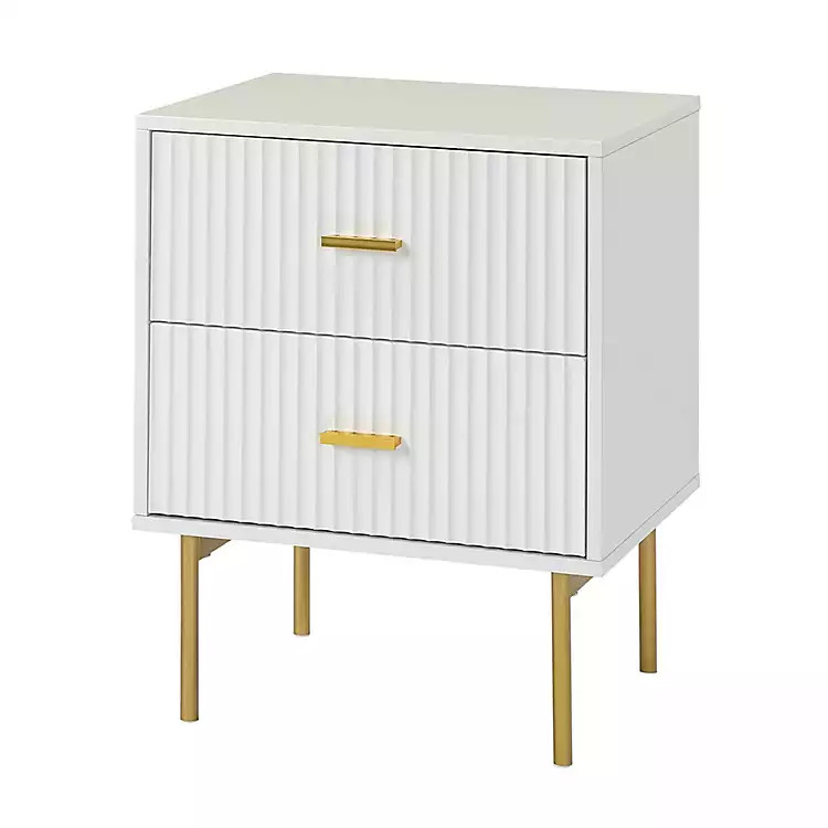 New! White Ciandra 2-Drawer Nightstand | Kirkland's Home