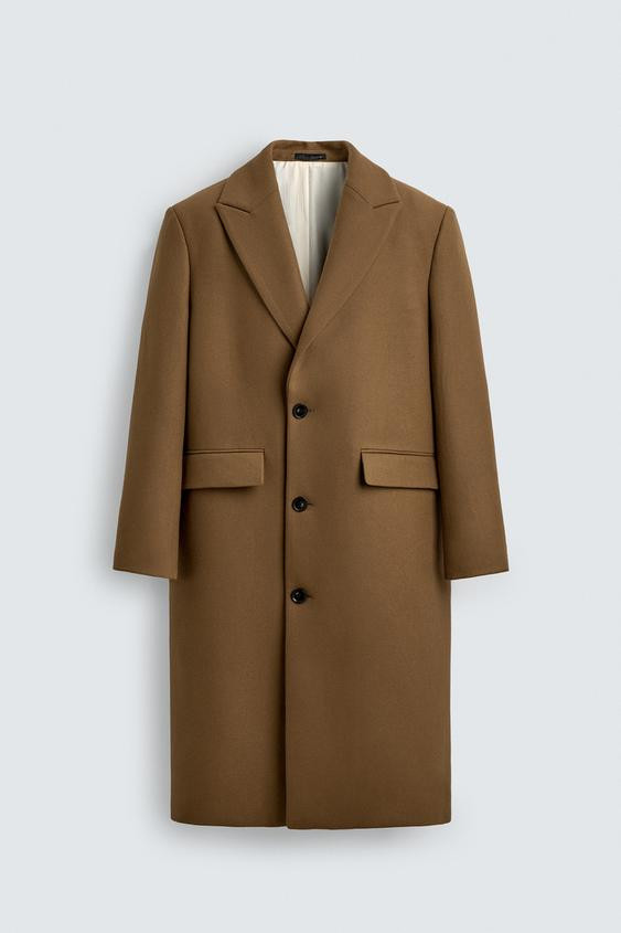 WOOL BLEND TEXTURED COAT | Zara US