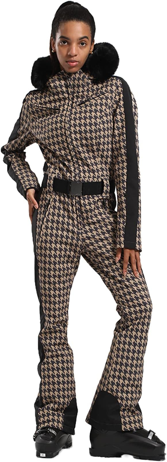 GSOU SNOW Ski Suit Women One Piece Snowsuit Snowboard Slim Insulated Jumpsuit Waterproof Windproo... | Amazon (US)