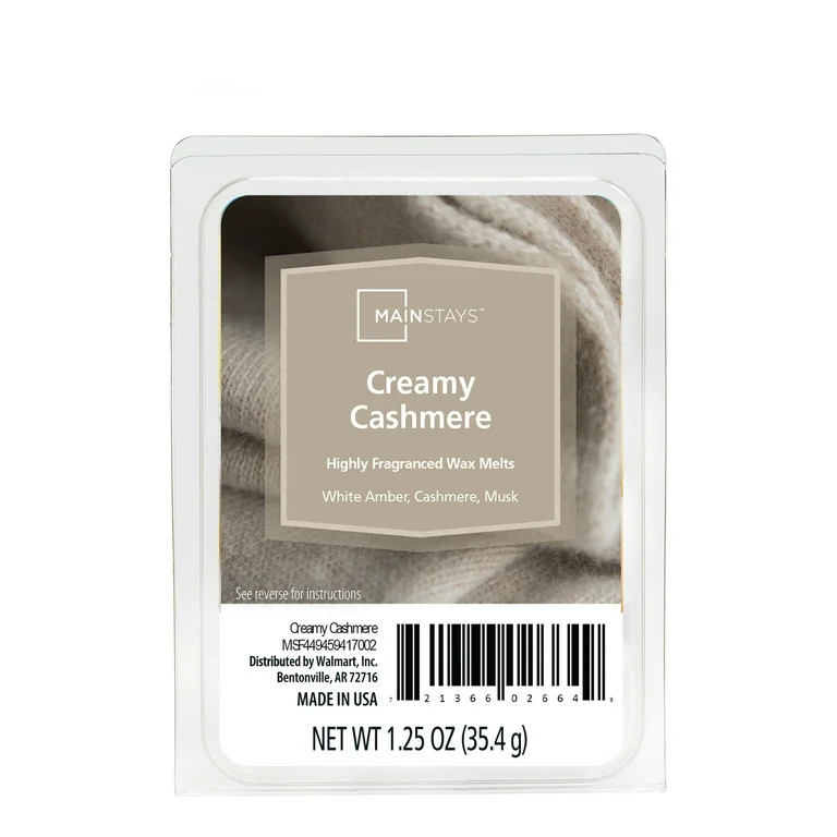 Mainstays 6-Cube Wax Melts, Creamy Cashmere, 1.25 oz | Walmart (US)
