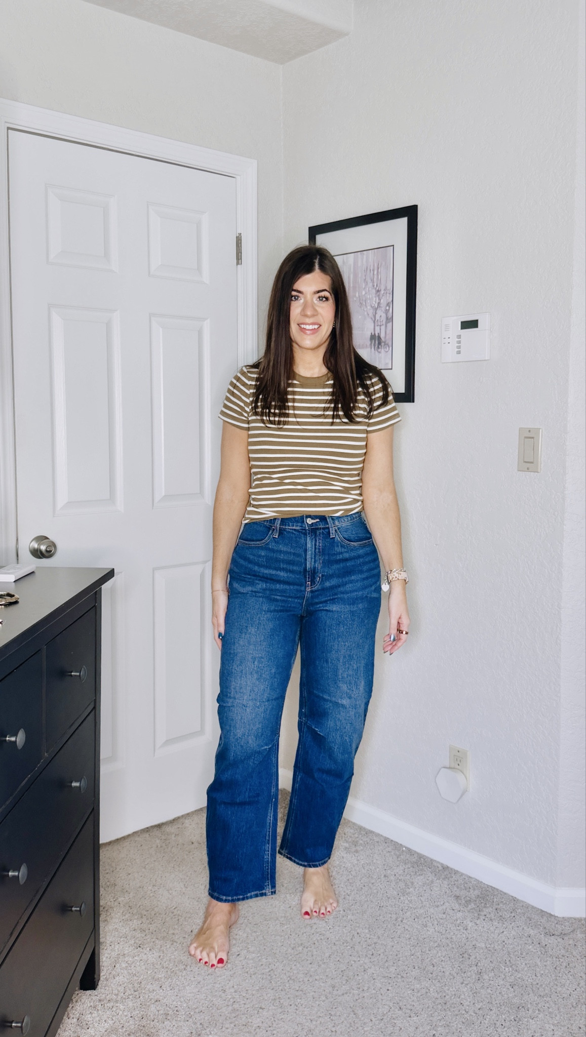 Old navy try on
Striped tee- medium
Barrel jeans-8 tall


#LTKSaleAlert #LTKMidsize #LTKOver40