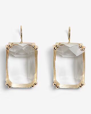 Large Clear Stone Statement Earrings | Express