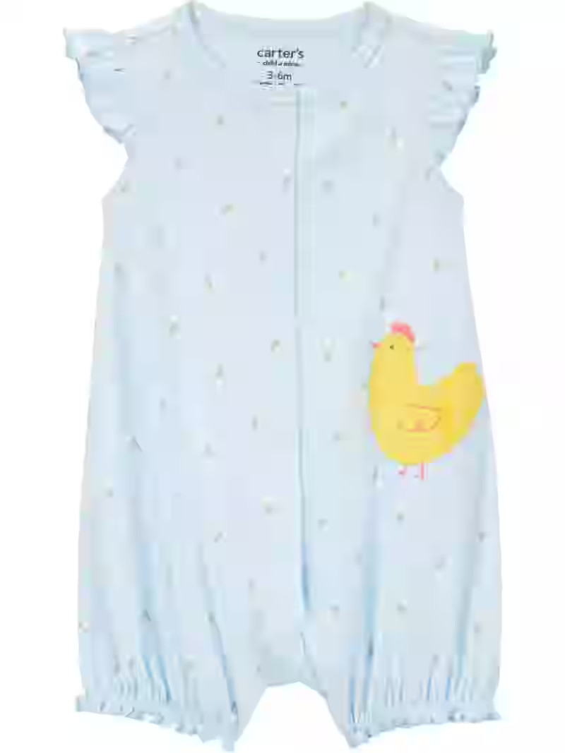 Carter's Child of Mine Baby Girl Romper, One-Piece, Sizes 0-3/24 Months | Walmart (US)