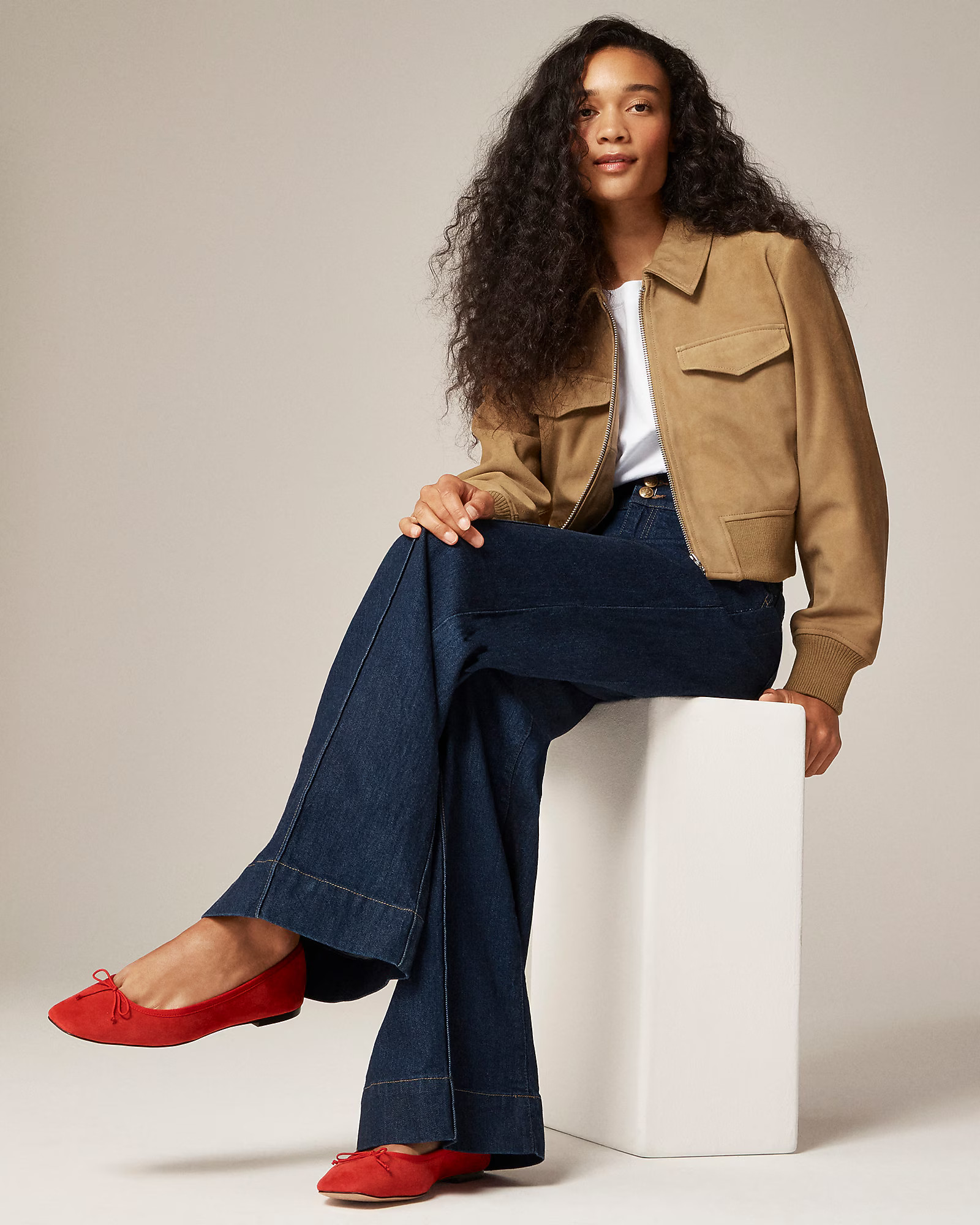 Quinn ballet flats in suede | J. Crew US