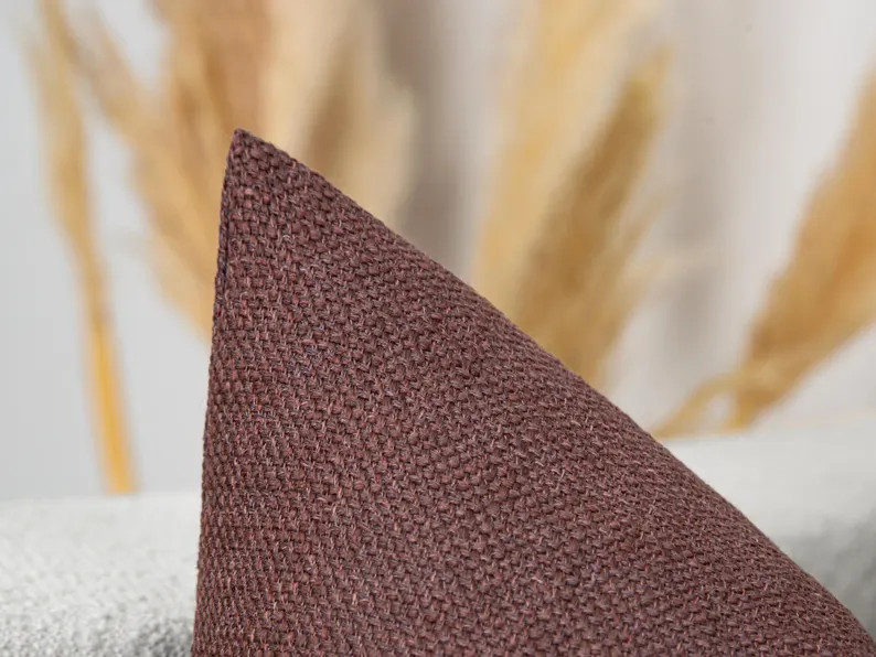 Mauve Linen Pillow Cover | Dusty Purple Linen Euro Sham & Cushion | Etsy (Global)