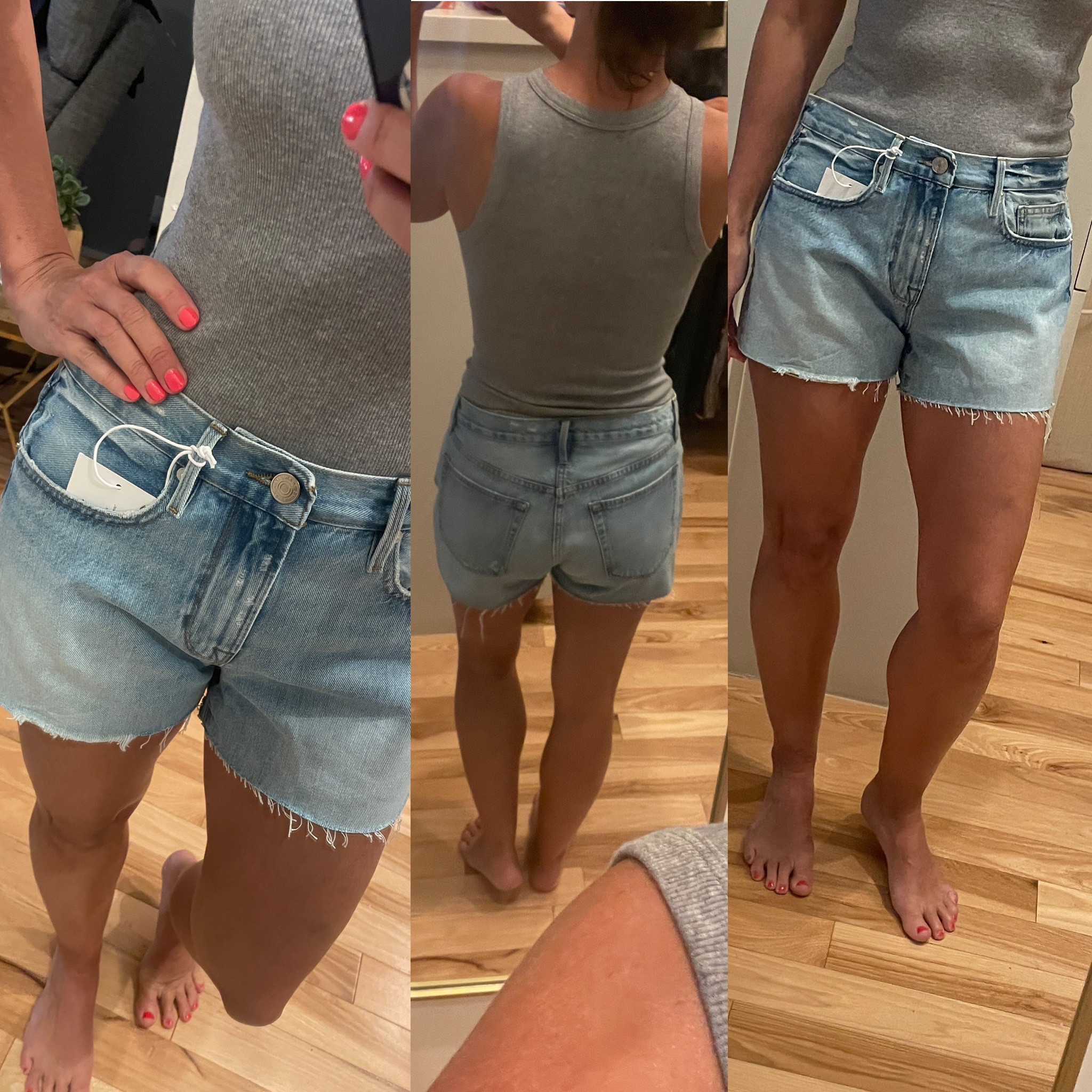 FRAME Le Brigette High-Rise Denim Shorts $198 - wearing size 27

#LTKSeasonal #LTKFind #LTKfit