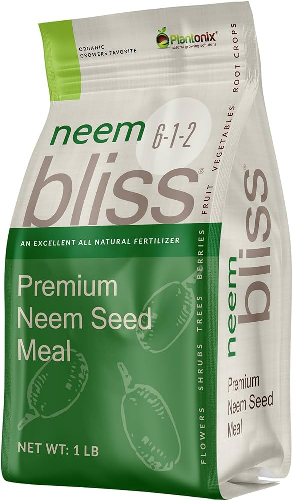 Neem Bliss (1lb) - Organic Neem Meal Fertilizer for Plants - OMRI-Listed Neem Cake - Neem Seed Me... | Amazon (US)