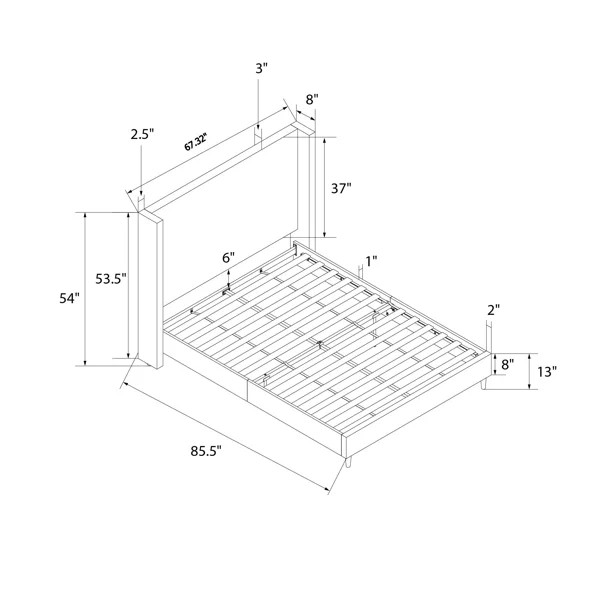 Ana Upholstered Wingback Platform Bed | Wayfair North America