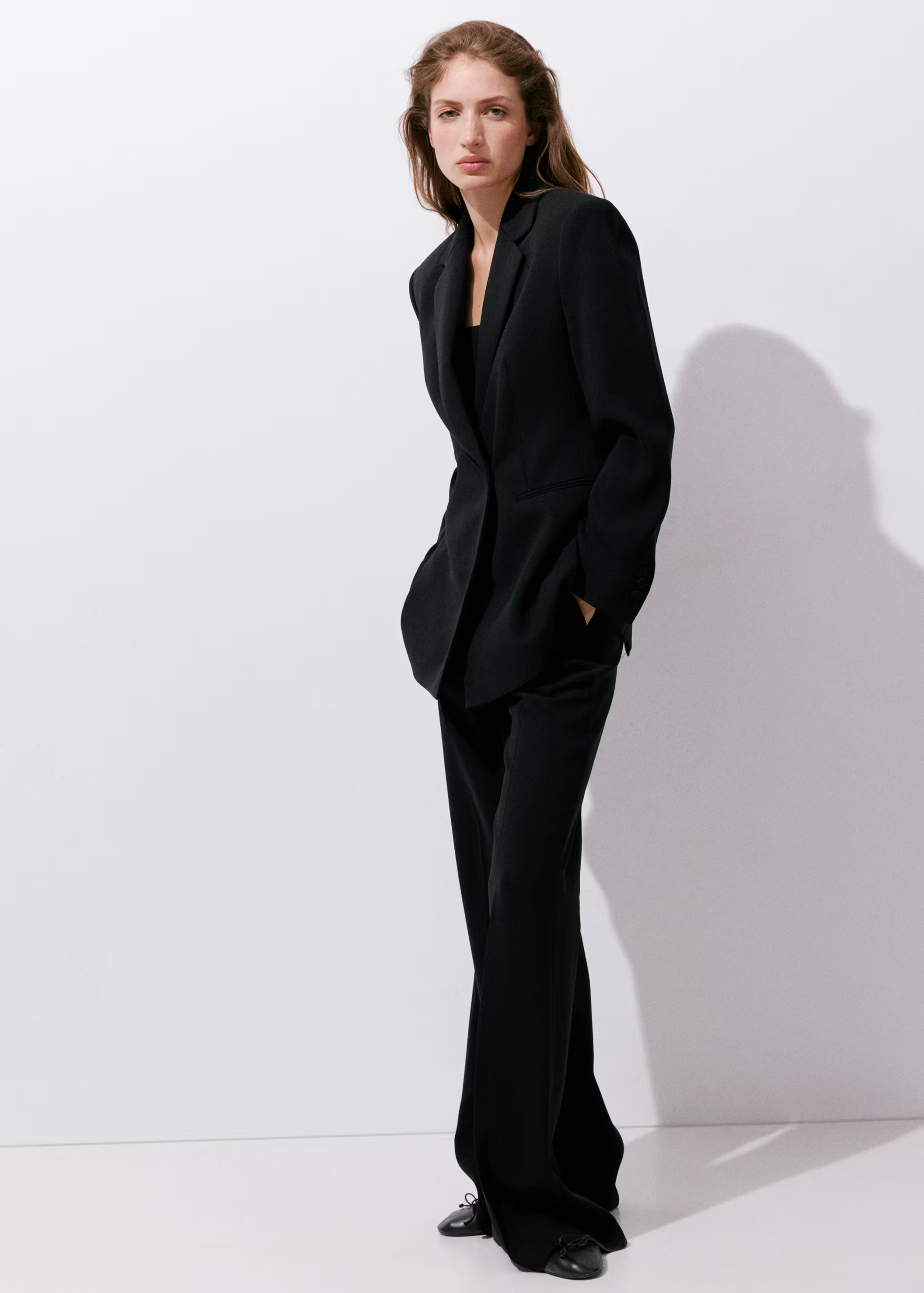 Double-breasted belted suit blazer | Mango (US/MX/AU)