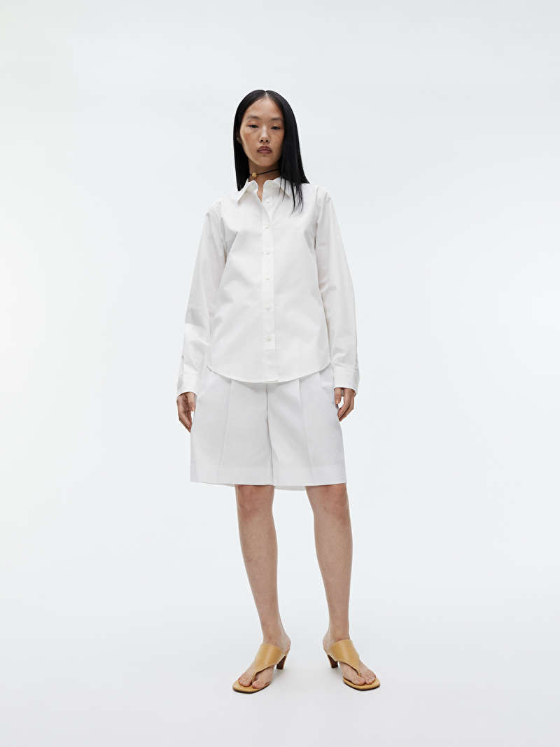 Straight Cut Poplin Shirt - White - ARKET WW | ARKET (US&UK)