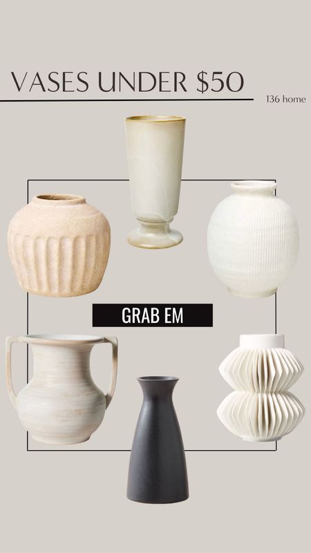 Vases Under $50 #vases #studiomcgee #cb2 #interiordesign #interiordecor #homedecor #homedesign #homedecorfinds #moodboard 

#LTKfindsunder50 #LTKstyletip #LTKhome