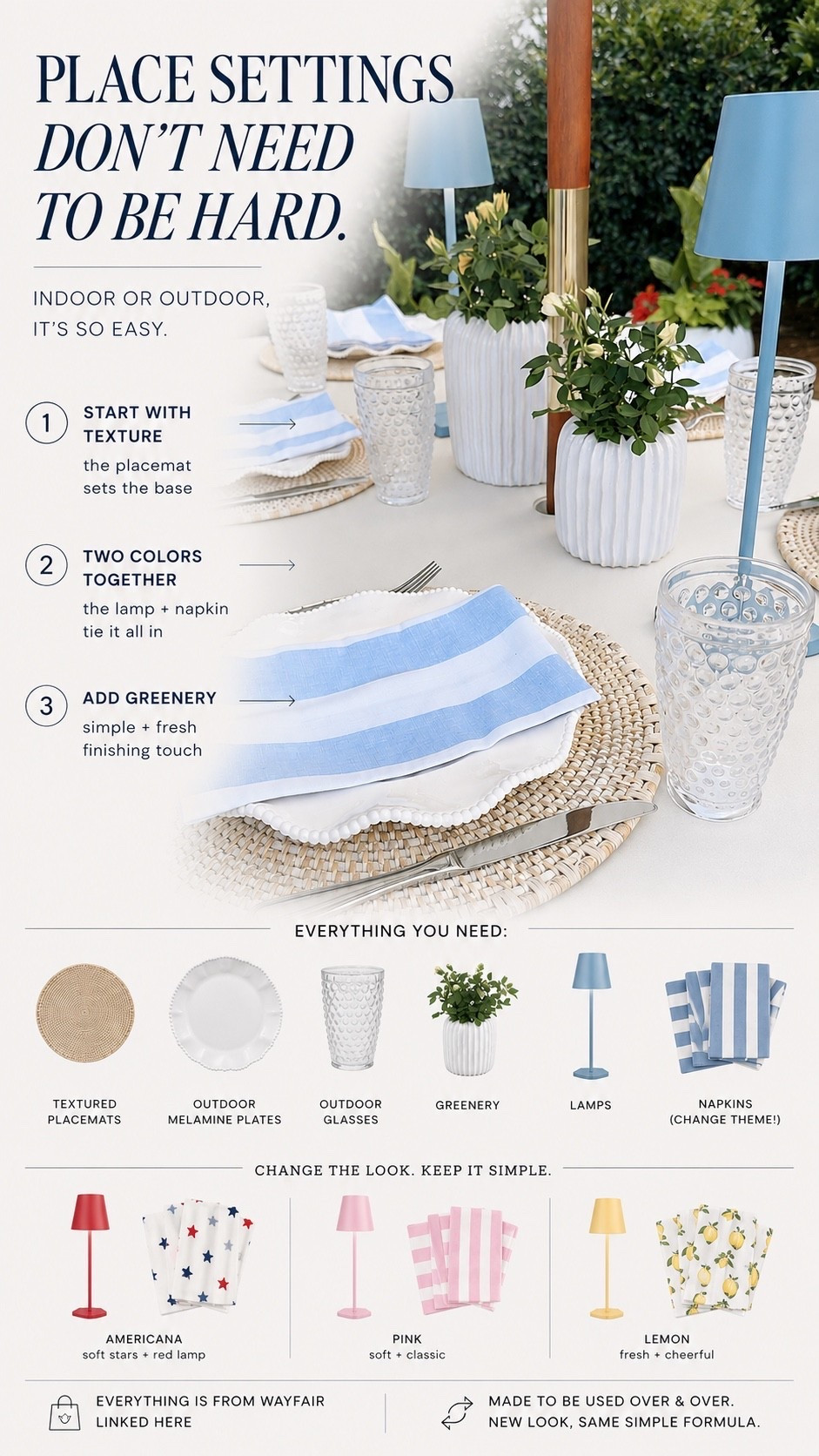 #AD @Wayfair #wishyouwerehere #outdoor #Wayfair #WayfairPartner 

Sharing a few easy ideas I’ve been loving for outdoor hosting lately!