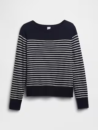 Relaxed Stripe Boatneck Sweater | Gap Factory