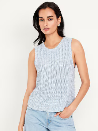 Sleeveless Open-Stitch Sweater | Old Navy (US)