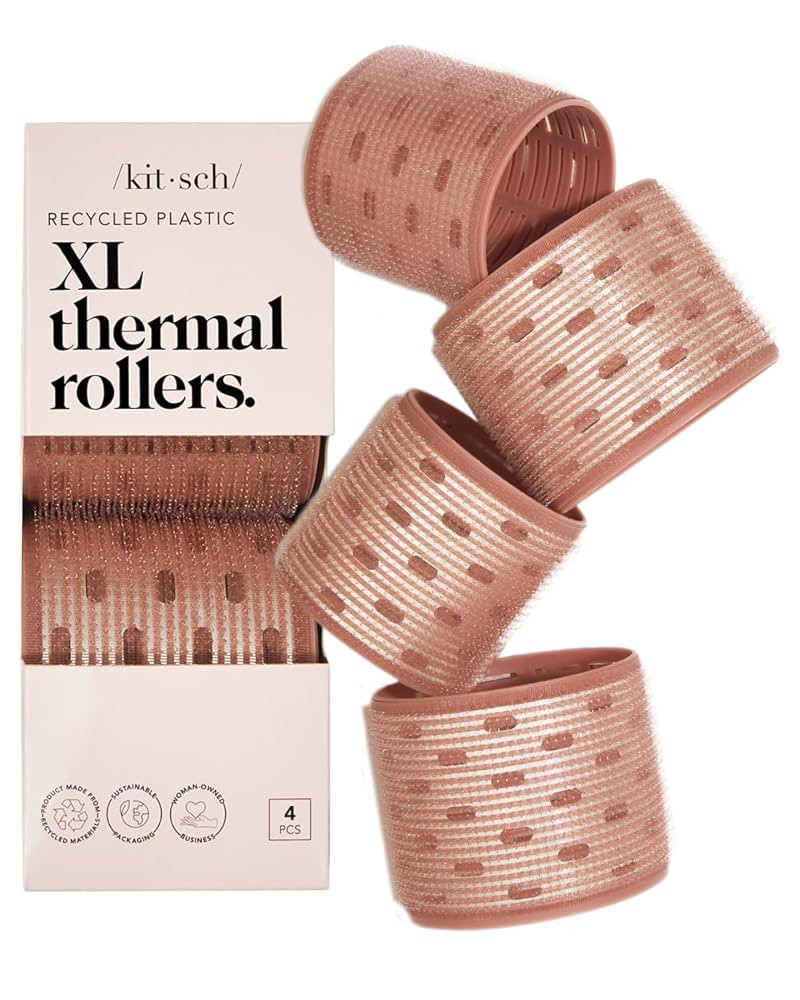 Kitsch XL Ceramic Thermal Rollers - Self Grip Hair Rollers for Blowout Look Long Hair, Medium & S... | Amazon (US)