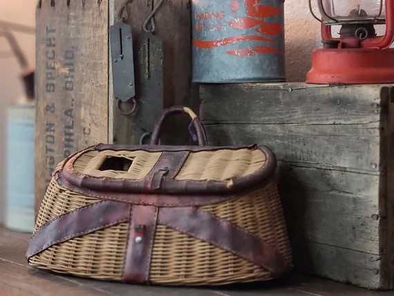 Vintage Fishing Creel  Vintage Fishing Basket  Antique - Etsy | Etsy (US)