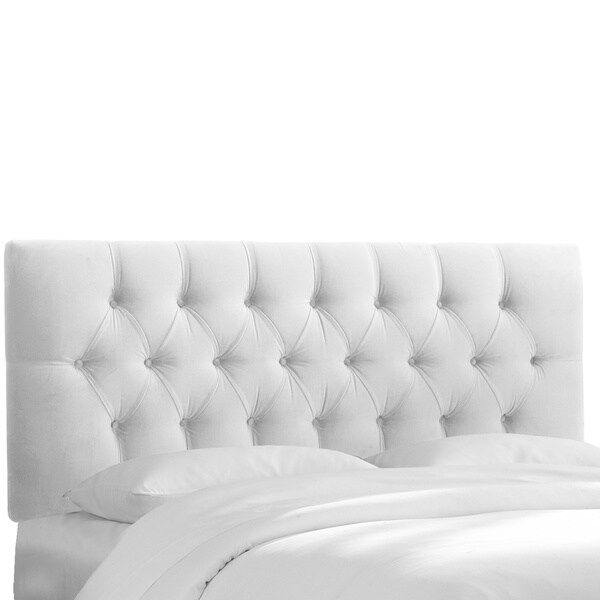 Skyline Furniture White Velvet Tufted Headboard | Bed Bath & Beyond